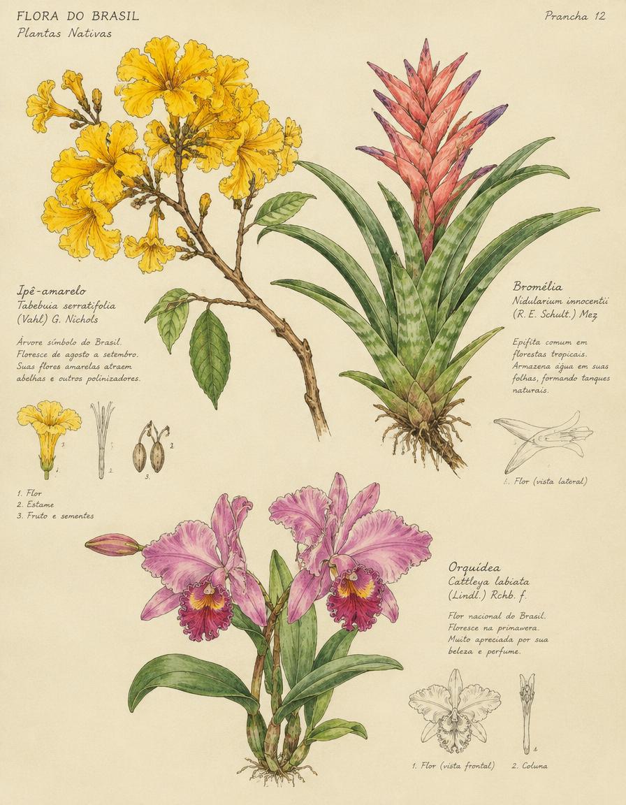 Prancha botânica Flora do Brasil